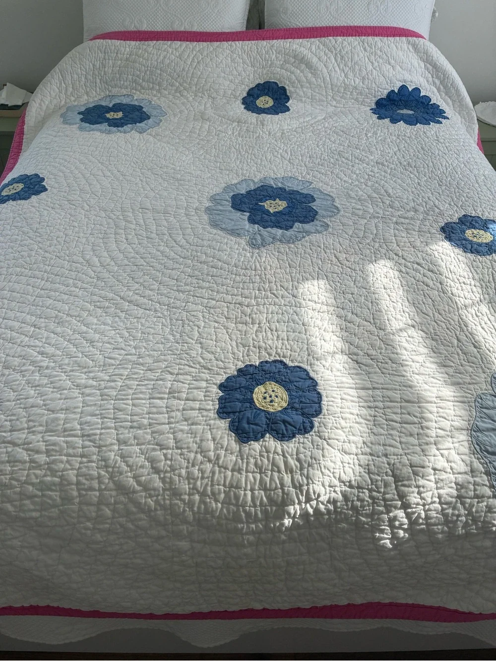 Vintage Pottery Barn Kids Daisy Garden Quilt Twin Reversible 68X84